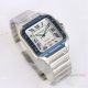 GF Factory Cartier Santos de Blue PVD w QuickSwitch Watch 9015 Movement White Dial (2)_th.jpg